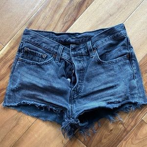 Black Levi cutoffs